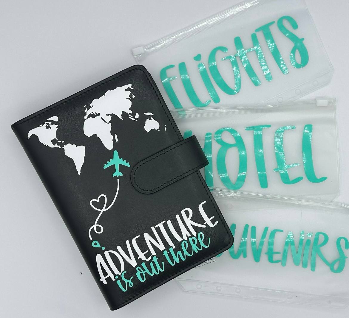 “Adventure Is Out There” Travel Budget Binder – Vacation Cash Envelope Wallet with Travel Fund Dividers