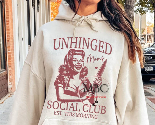 Unhinged Moms Social Club Hoodie – Est. This Morning